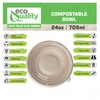 [50 Pack] 24 oz Round Disposable Compostable Paper Bowls with