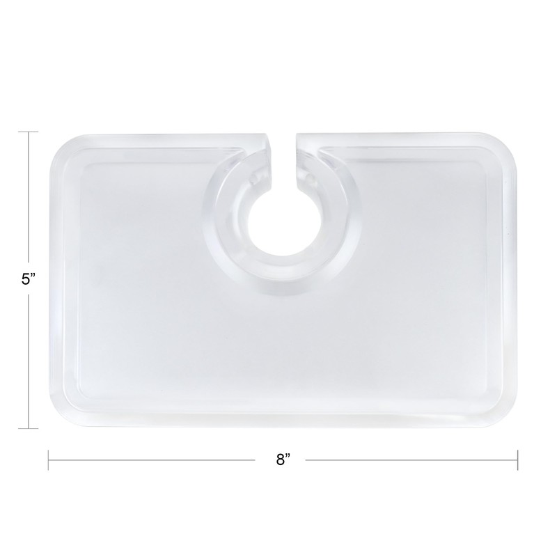 Homeford Clear Appetizer Plastic Plates Cup Holder Slot, 8-inch, 12-Count