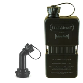 FuelFriend® -Plus Extra Strong Pure Black Max. 1.5 Litres – Small Petrol Can Mini Reserve Canister + Filling Tube Lockable
