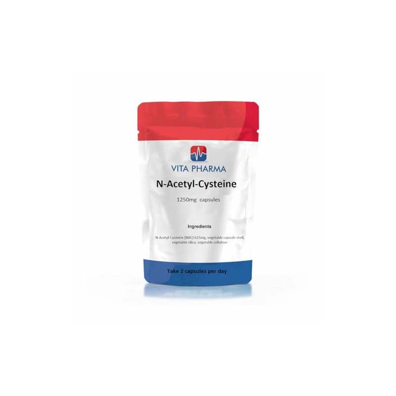 VITA PHARMA N-Acetyl-Cysteine (NAC) 1250mg 120 Capsules