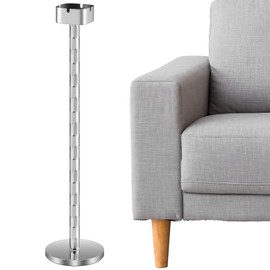 Silver Floor Standing Cigar Ashtray Stylish Stainless Steel Cigar Ashtray Featuring 25.6" Pole and Base with 4 Grooves for Outdoor Balcony Garden Patio Indoor Home Decoration Father's Day Gift