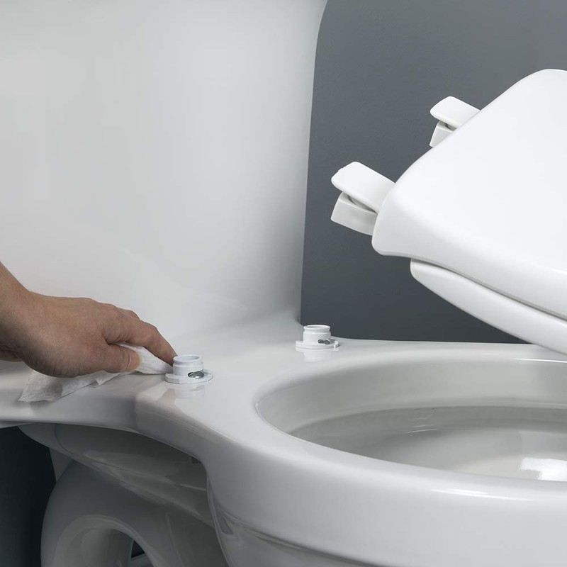 MAYFAIR Toilet Seat will Slow Close and Never Come Loose,