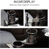 Drink Holder for Car, 2-in-1 Double Car Cup Holder, 360°