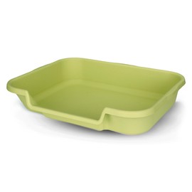 KittyGoHere Senior Cat Litter Box 1 Pack, Large Green Low Entrance Kitty Litter Box, Sized for Cats Comfort, Perfect for Senior and Arthritic Cats, Made in USA