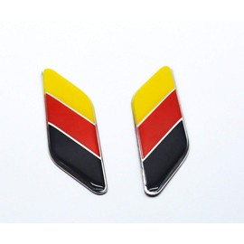 GERMANY FLAG Car Side Fender Skirt Emblem Badge Car Sticker Decal (Black/Red/Orange)