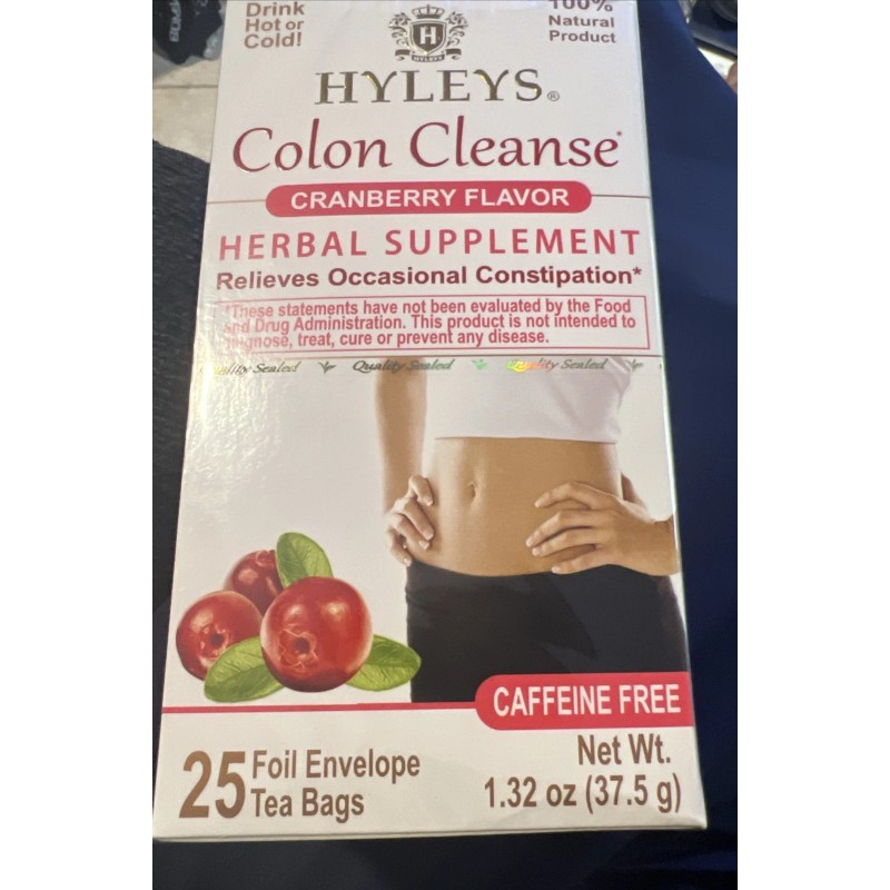 Hyleys Colon Cleanse Herbal 25 tea bags natural for Constipation