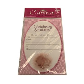 Christening Invitations {Girl/Cam2011/043} 20 Sheets with Envelopes