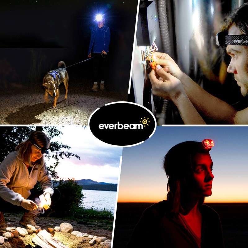 Everbeam H6 Pro LED Head Torch Headlamp, Motion Sensor Control,