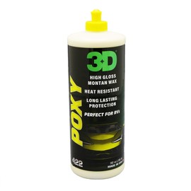 3D Poxy Montan Car Wax – 8oz – High Gloss Car Wax Sealant with Long Lasting Protection – Non-Staining Auto Detailing Products – For Cars, RVs, and Boats – Butter Silky Soft Feel, Deep Shine, Wet Look