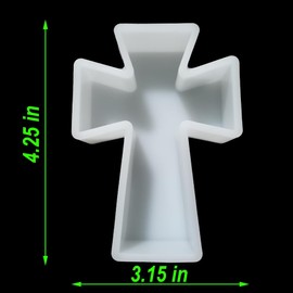 【300+ Design Optional】 Fuehbur Cross Pendant Freshie Mold, Silicone Epoxy Resin Molds for Car Freshies, Aroma Beads, Soap Candle Pendant Mould-Oven Safe