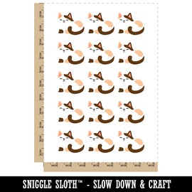 Sleepy Cat Loaf Temporary Tattoo Water Resistant Fake Body Art Set Collection - 15 2" Tattoos (1 Sheet)