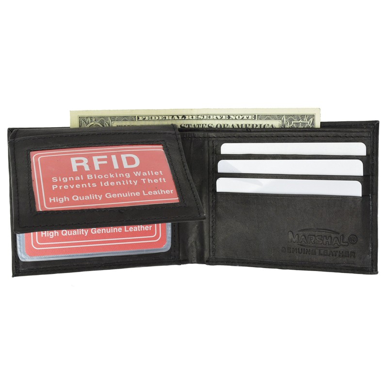 Super Dad Mens RFID Blocking Leather Bifold Wallet Father's Day