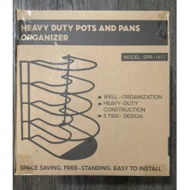 Shinetrust Heavy Duty POTS and PANS ORGANIZER - 5 Tier Rack - Great GIFT