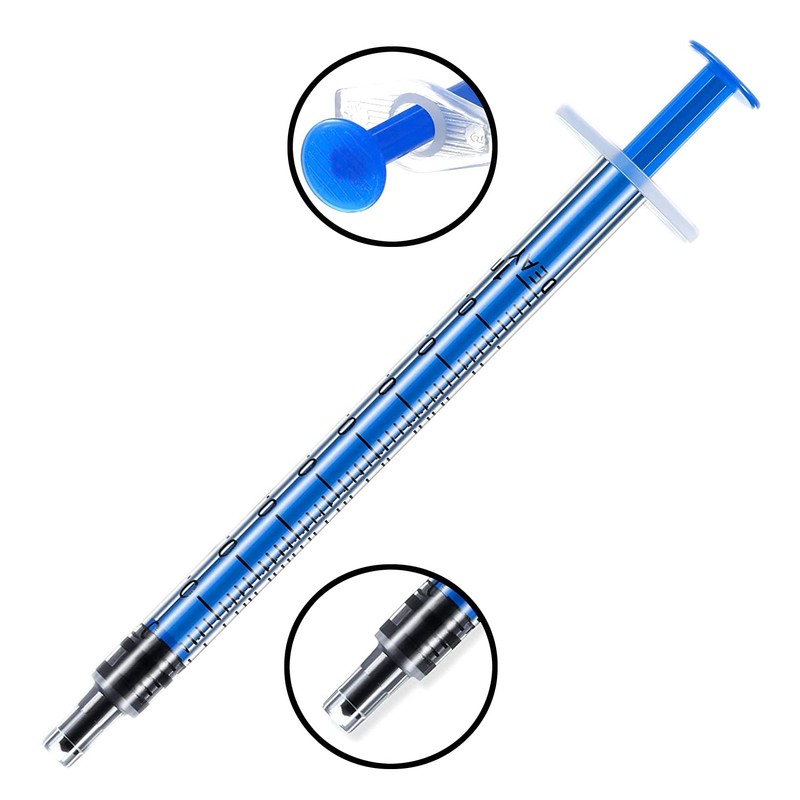 Gufastoe Pack of 100 1 ml Syringe with Protective Caps