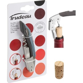 Trudeau Maison Double Lever Corkscrew, Silver/Black