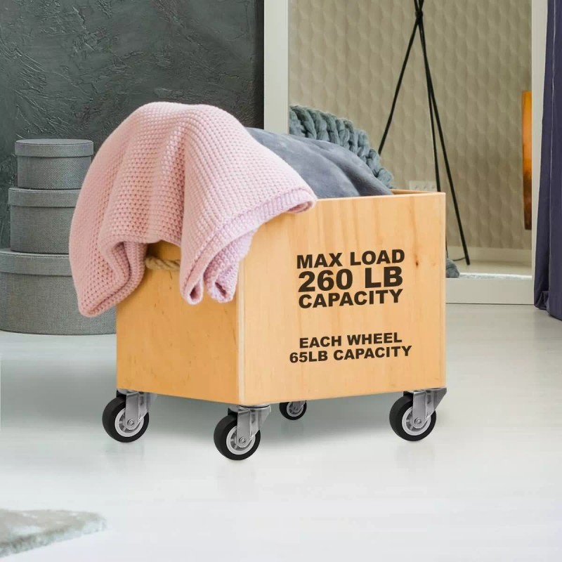 FactorDuty 8 Pack 2 Inch Stem Caster Swivel Black Polyurethane