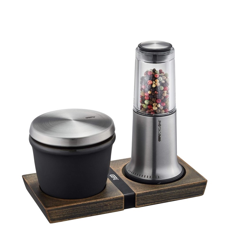 Gefu X-PLOSION Salt and Spice Pot, Black