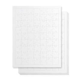 24 Blank Jigsaw Puzzles– 8.5 x 11 Inch, 63 Pieces Each – Hygloss DYI Party invites, Perfect for Decorating, Kids' Activities, Arts & Crafts or Party Favors - Puzzle Pieces to Draw On for Crafts