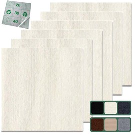 12x12 Inch Peel and Stick Carpet Tiles with Soft Pad, Self-Adhesive Removable Floor Squares for Bedroom, Office, Rental, Easy DIY Installation (10, White)