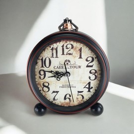 GMMH Desk Clock Nostalgic Antique Vintage Retro Metal Grandfather Clock Design