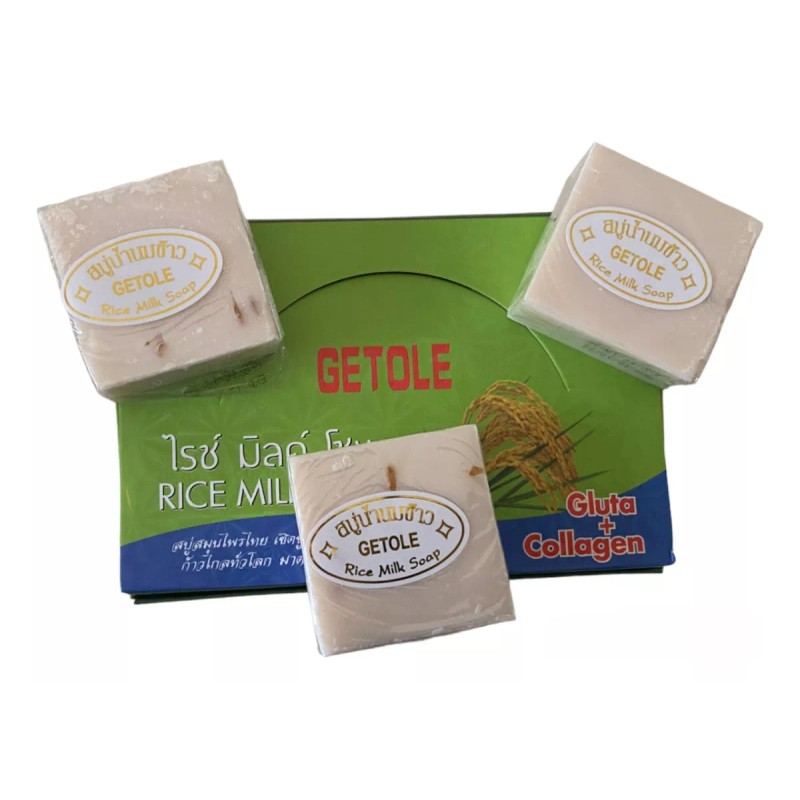 Getole Jabón Leche Arroz Antimanchas Antiacné Cierra Poros Exfolia