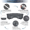 PureFit 7-Pieces Sectional Sofa Covers, Extra Large Sectional Recliner Couch