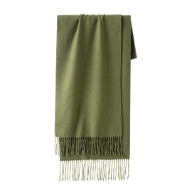 CALVIN & OLIVIA Cashmere Feel Scarf Soft Winter Soft Tartan Plaid Fashion Scottish Check Multi-Color Gift for Men Women Amazing Olive Green