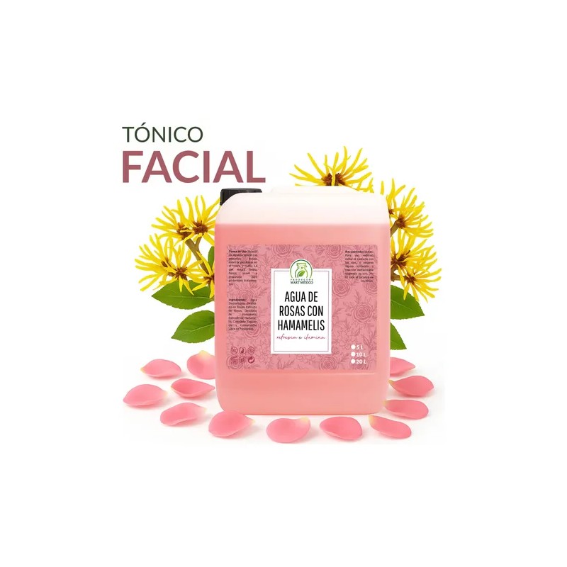 Agua De Rosas Hidratante Con Hamamelis 20 Litros
