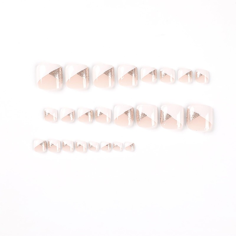 Nail Tips, 24 Pieces, Thumb Nail Seal, Foot False Nails,