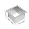 Ipetboom Stainless Steel Trash Chute Grommet Square Countertop Waste Disposal