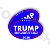 TRUMP 2020 Keep American Great Bumper Stickers Oval Decals Blue