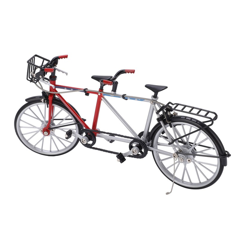Bicycle Model Tandem Bicycle 1/10 Simulation Bike Detachable for Boys