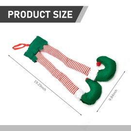 dawfall 1 PC Car 9.84" x 19.29" Trunk Christmas Decoration Pendant, Christmas Plush Christmas Elf Leg Car Body Pendant, Holiday Atmosphere Home and Car Dual-Purpose Accessories (Multicolored)