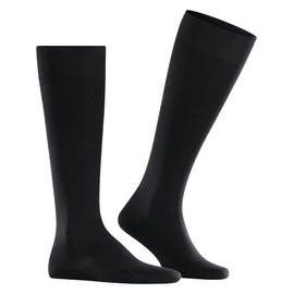 FALKE Men's Energizing Cotton M Kh Thin With Compression 1 Pair Knee-High Socks, Black 3000, 7-8