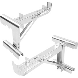 Moncer 2PCS Ladder Jack Kit, Adjustable Stabilizer Tripod Load Bearing Bracket Heavy Duty Alloy Steel Ladder Stand Kit for Roofing or Painting