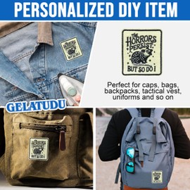 Funny Possum The Horror Persist But So Do I Patch 3 Inches Sarcastic Adult Humor Iron On/Sew On Embroidery Fabric Applique Patches for Trucker Hats Clothes Backpack DIY Accessories Friends Mom Gifts