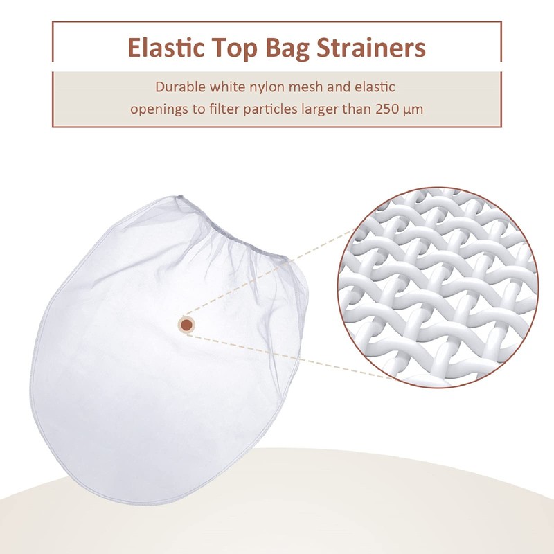Patelai 15 Pieces 5 Gallon Paint Strainer Bags White Regular