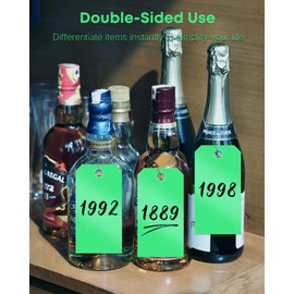 Uniclife 120 Pcs Plastic Tags for Labeling 4.7 Inch Green Plastic Shipping Tag with Wire Writable Waterproof Tag Price Tags with Reinforced Eyelet Blank Hang Tag for Luggage, 4.7" L x 2.36" W