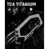 TISUR Titanium Key Ring Clip, Carabiner Keychain Spring Snap Hook