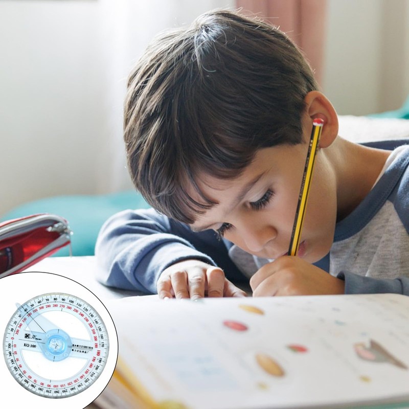 3 Pcs Protractor Circle Protractor 10cm Plastic Protractor Angle Measure