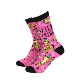 Smiling Faces MAKING SMILES SINCE 2001 Sock Therapy Bamboo Breathable Women's Gift Socks - Wild Thing