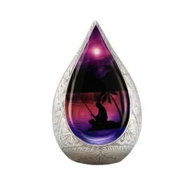 Urns of Dignity Everlasting Teardrop Cremation URNS,URN for Human Ashes, Adult URN for Funeral, Burial, Columbarium or Home, Cremation Urns for Human Ashes Adult (Fishing Puprle, Adult)