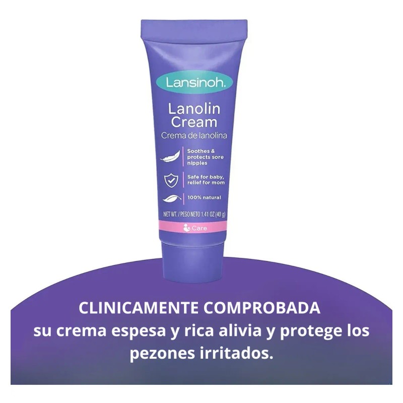 Lansinoh Crema Para Pezones 40 G Lanolina 100 % Natural