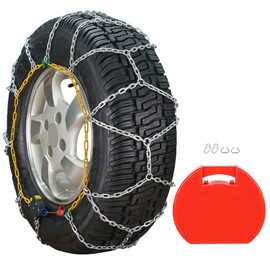 GDSMOTU HKN140 Snow Chains For Car Pickup Trucks SUV Universal Snow Tire Chains Emergency Thickening Tire Chains Tire Traction Chain, Applicable Tire Width 235 245 255 275(16"17"18"19"20")