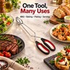 28 cm Stainless Steel BBQ Tongs – Non-Slip Long Handle