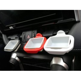 NING GANG (black) 2Pcs Sauce holder for car Dip rack sauce Ketchup cup holder container for vents of vehicle Dipping Cups oil proof paper for free