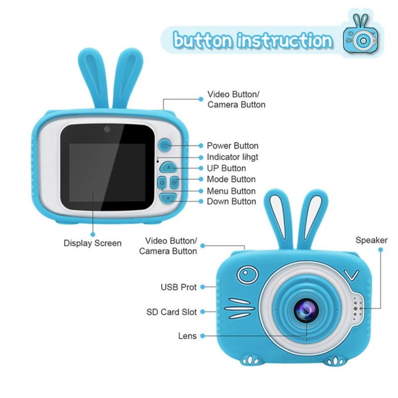 1080P Kids Digital Camera Children Camera with 2 Inch Screen
