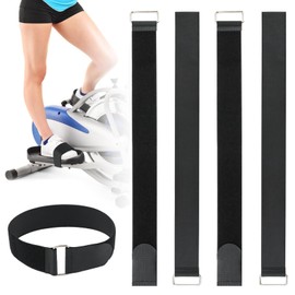 4 Pcs Adjustable Pedal Straps for Ellipse Leg Exerciser Machine, Under Desk Foot Leg Training Straps for Fitness Home Sports, Universal Sports Accessories