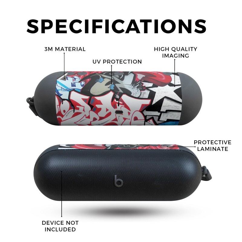 Speaker Skin Compatible with Beats Pill (2024) - Graffiti Mash