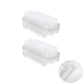Yeenano Handwaschbürste,2 Stück Doppelseitige Nagelbürste Handbürste Kunststoff Nagelbürste Fingerbürste Nagelbürste Hart Fingernagelbürste Handbürsten für Reinigung Nagel,Bad Waschbecken